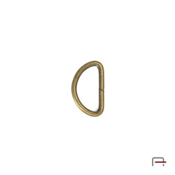 D-ring 32 mm, wire 4 mm old brass 35025200