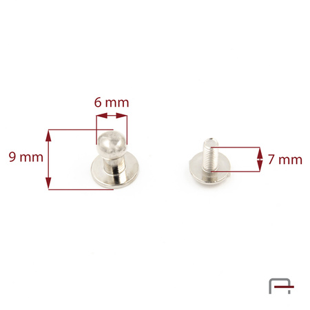 Knopik 6 mm nikiel 52102100
