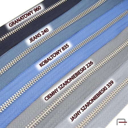 ZIPPER TAPE #5 Navy Blue - Gold Y-Teeth 4710750/960