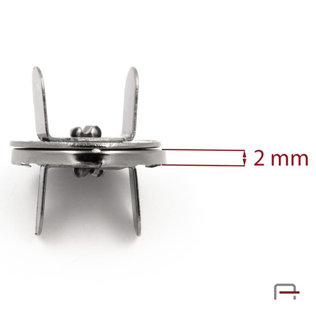 Magnetic Flat Snap Closures 18 mm gun 44002900