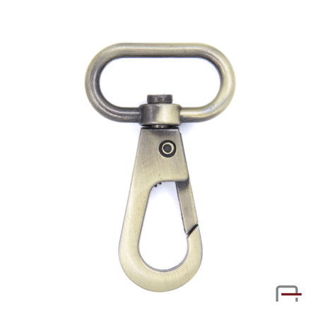 Snap Hook 25 mm satin old brass 3238321