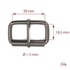 Saddlery buckle 38 mm, wire 5 mm 3510590