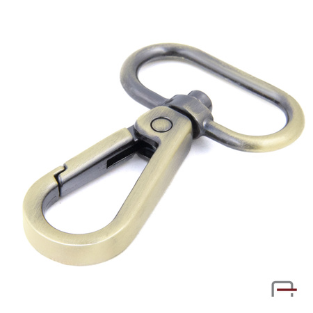 Snap Hook 25 mm satin old brass 3235221