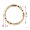 Metal Ring Carabiner 38 mm gold 3711550