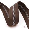 ZIPPER TAPE #5 Brown - Silver Y-Teeth 4710710/570