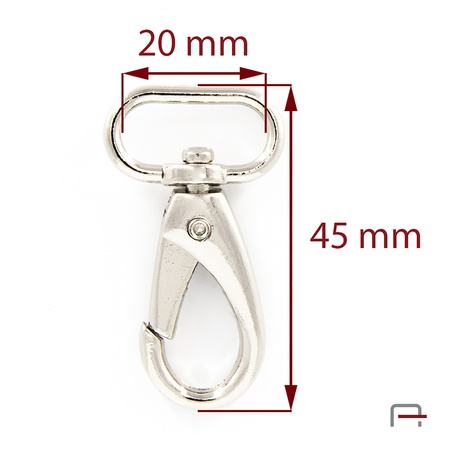 Karabińczyk 20 mm nikiel 3220210