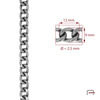 Steel chain 12x9x2,5 mm black nickel 4113890