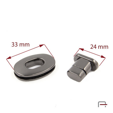 Bag Clasp Black Nickel 3105190