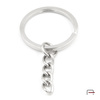 Flat Key Ring 21 mm with chain nickel 43046100