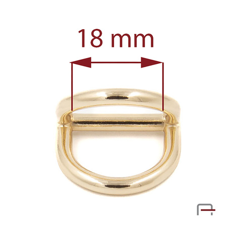 Półkółko podwójne 18mm złoto 3605953