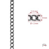 ŁAŃCUCH STALOWY 11x8x2 mm czarny 4114890