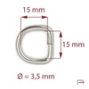 Półkółko 15 mm, drut 3,5 mm nikiel 35106100