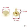 Two-sided Rivet L10/10/10/50 gold