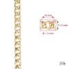 Steel chain 16x11,5x3 mm gold 4113153