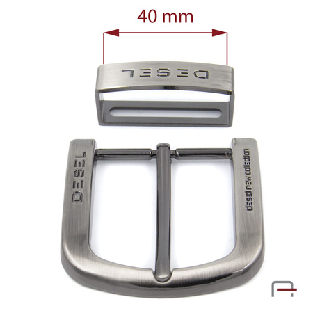 Buckle + Buckle Loop 40 mm satin black nickel 2400691