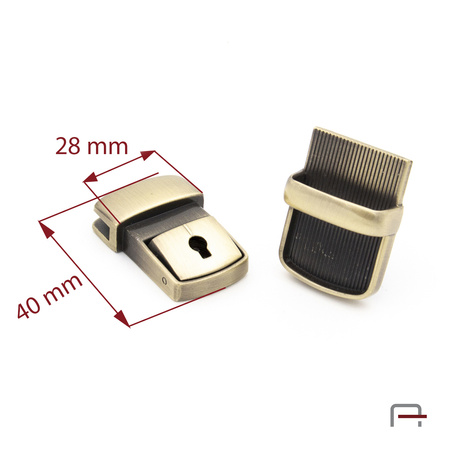 Briedcase Lock, Tuck Lock Satin Old Brass 3104421