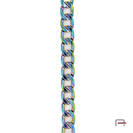 Steel chain 13x9,3x2,4 mm rainbow 4100400
