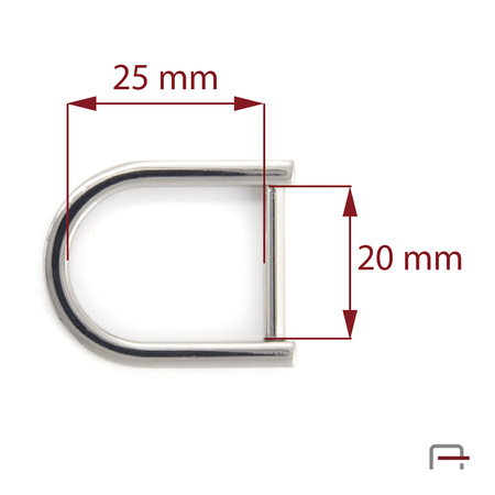Półkółko Szekla 20mm nikiel 3606010