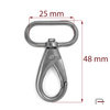 Snap Hook 25 mm black nickel 3221290
