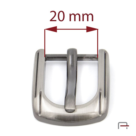 Women's Buckle 20 mm satin black nickel 1310191