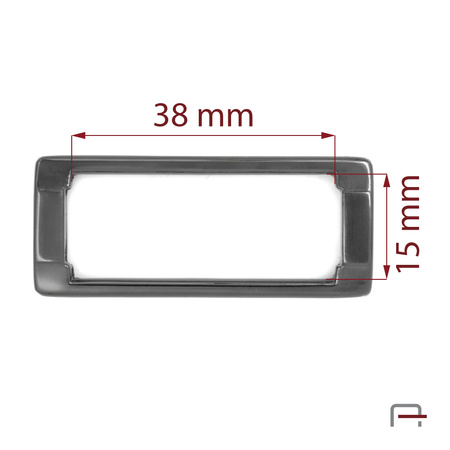 Ramka 38 mm czarna 3605790