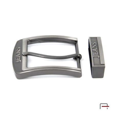 Buckle + Buckle Loop 40 mm JEANS czarny satynowany 2404291