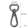 Snap Hook 12 mm black nickel 3250590