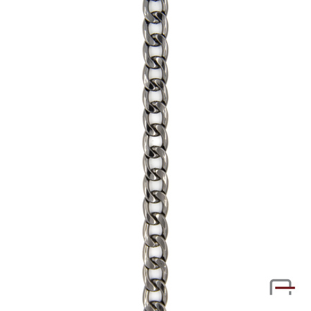 Steel chain 13x9x3 mm black nickel 4115090