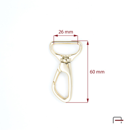 Snap Hook 26 mm gold 3235753