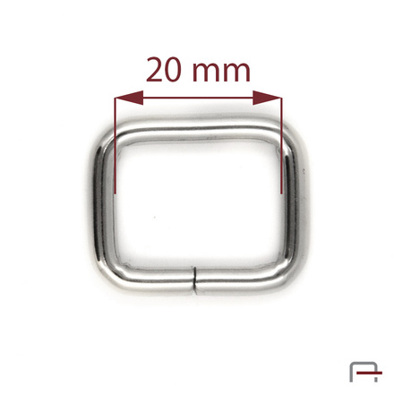 Ramka 20 mm, drut 3,7 mm nikiel 35001100