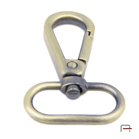 Snap Hook 25 mm satin old brass 3235221