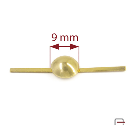 Pukiel sferyczny 9 mm złoto 51010500