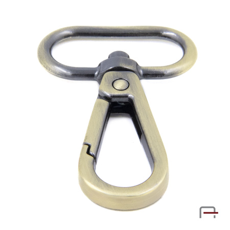 Snap Hook 25 mm satin old brass 3235221