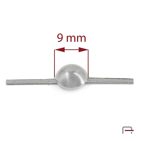 Metal ornament with fins 9 mm 51010100