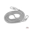 Steel chain 120 cm with hooks nickel 4101210