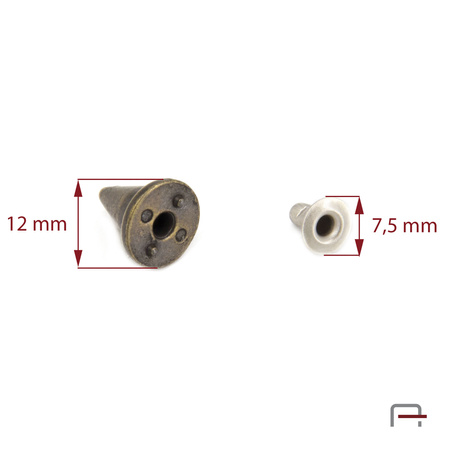 Metal ornament 12 mm 64020