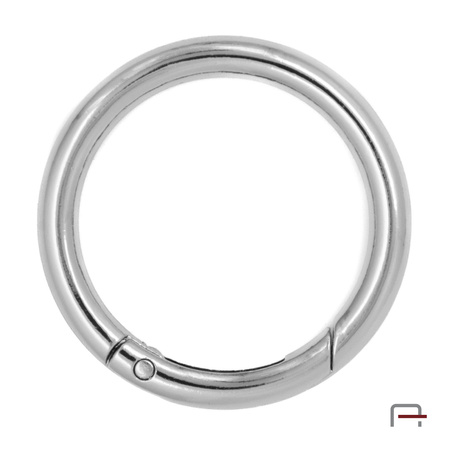 Metal Ring Carabiner 38 mm nickel 3711610