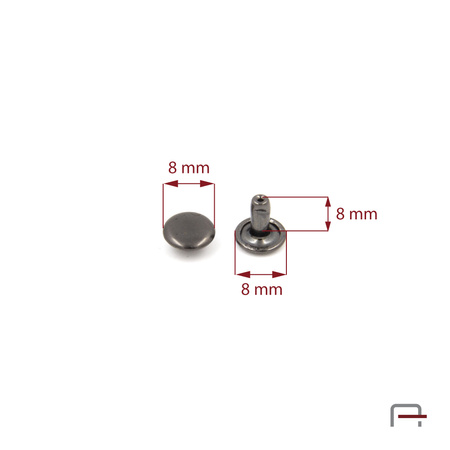 Two-sided Rivet L8/8/8/90 black