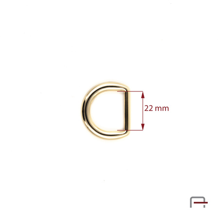 D-ring 22 mm gold 3603253