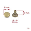 One-sided Rivet 8/8/8/20 old brass
