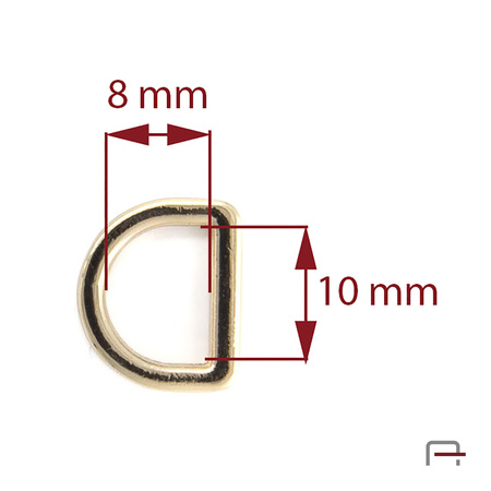 D-ring 10 mm gold 3604053