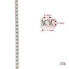 Steel chain 6x4x1 mm nickel 4100310