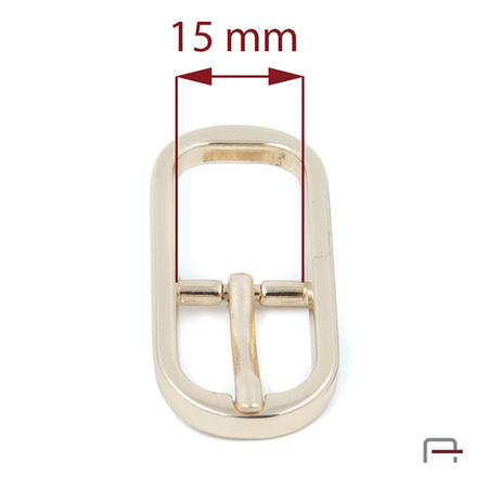 Klamra damska 15 mm złota 1201651