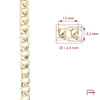 Steel chain 13x9,3x2,4 mm gold 4100450