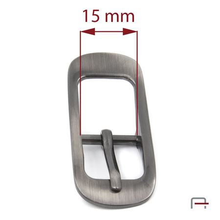 Women's buckle 15 mm satin black nickel 1201591