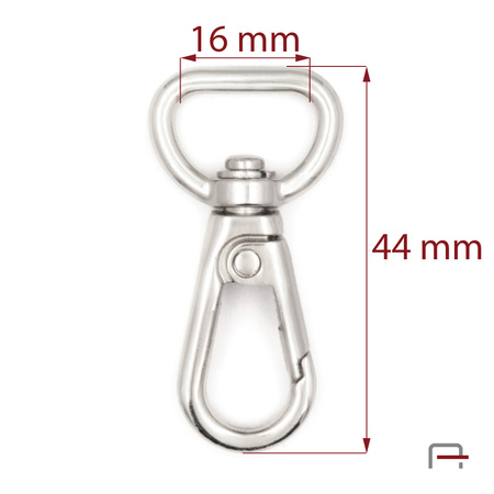 Sanp Hook 15 mm nickel 3250610