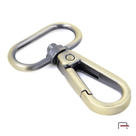 Snap Hook 25 mm satin old brass 3235221