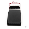 Clamp Belt Buckle 40 mm black matt 2900945