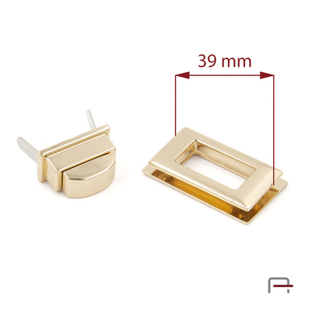 Zamek przekrętka złoto 3106853