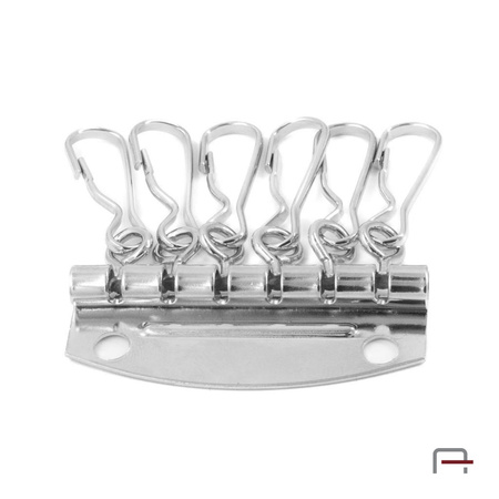 Key holder with 6 hooks nickel 5102710